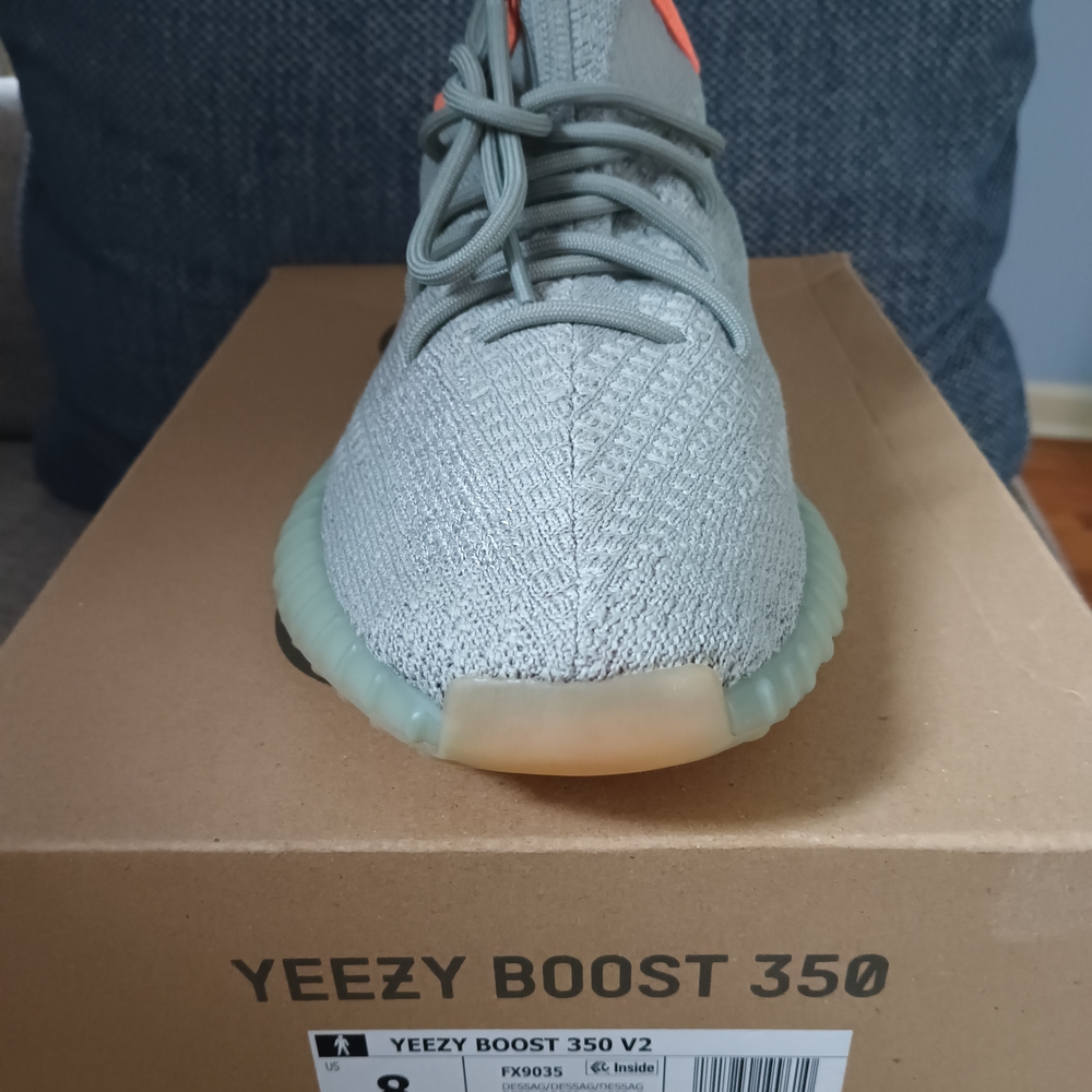 Yeezy Boost 350 V2 in Gray and Orange